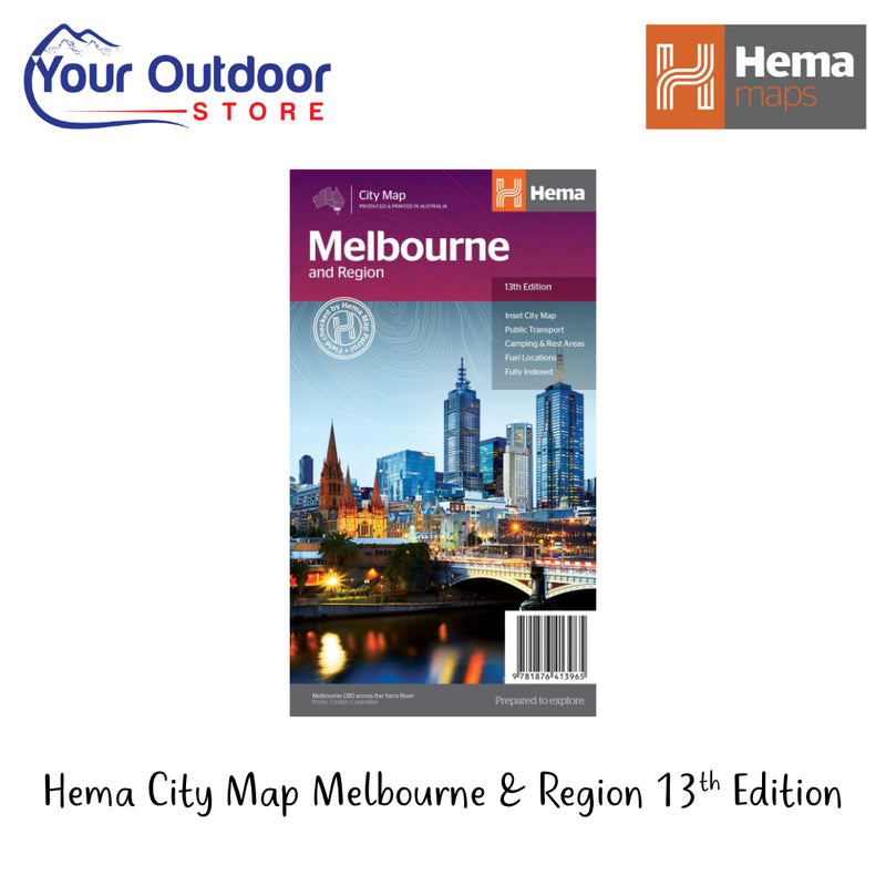 Hema City Map Melbourne & Region 13th Edition | Image Showing All Logos And Titles.