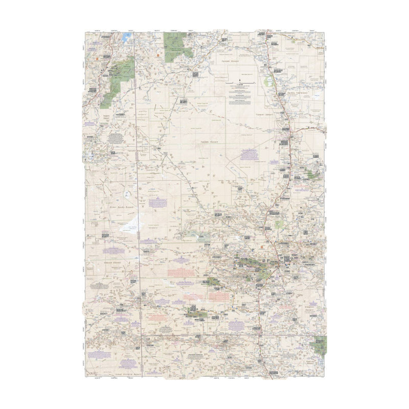 Hema Great Desert Tracks Central Sheet, Water Proof Paper | Image Showing Full View Of Map.