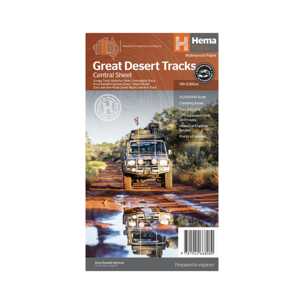 Hema Great Desert Tracks Central Sheet | Image Showing No Logos Or Titles.