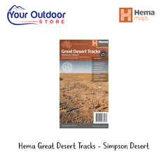 Hema Desert Tracks - Simpson Desert. Hero Image Showing Logos and Title. 