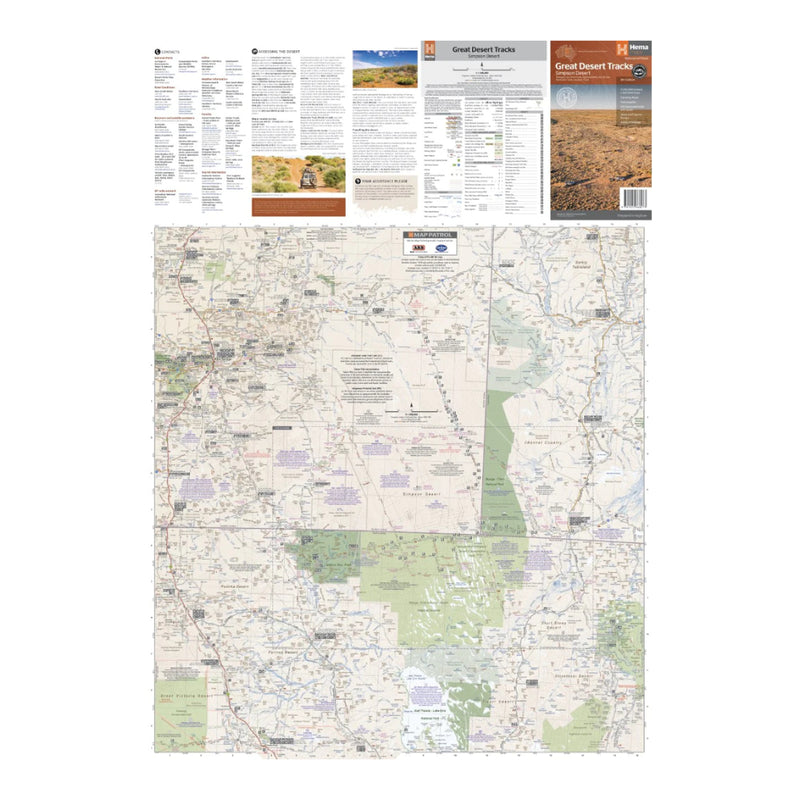 Hema Desert Tracks - Simpson Desert Map Unfolded.