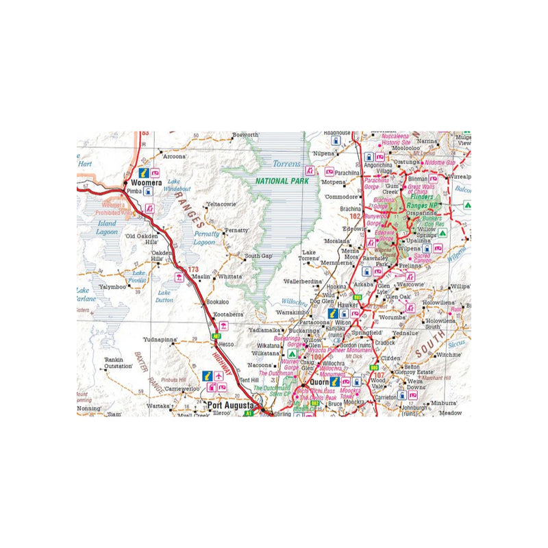 Hema Handy Map South Australia | Image Showing Close Up View Of Port Augusta And Surrounding Areas.