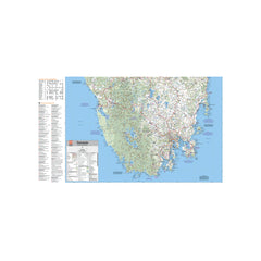 Hema Handy Map Tasmania | Image Showing Open View  With All Markers.