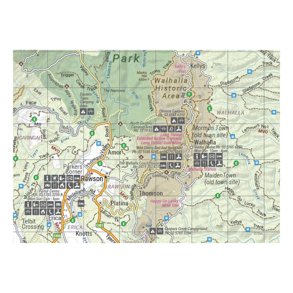 Hema High Country Victoria - South West.  Map Close Up Showing More Detail. 