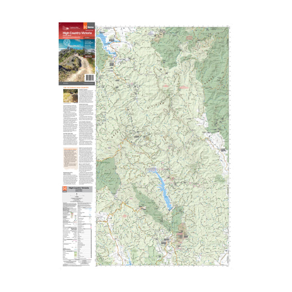 Hema High Country Victoria - South West. Map Open Showing Map and Facts, Plus Map Key.
