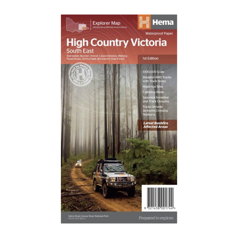 Hema High Country Victoria - South East Map. Front Cover.