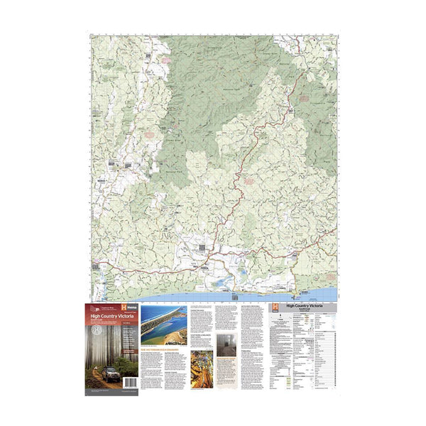 Hema High Country Victoria - South East Map. Upen Map also Showing Facts and key to Map.