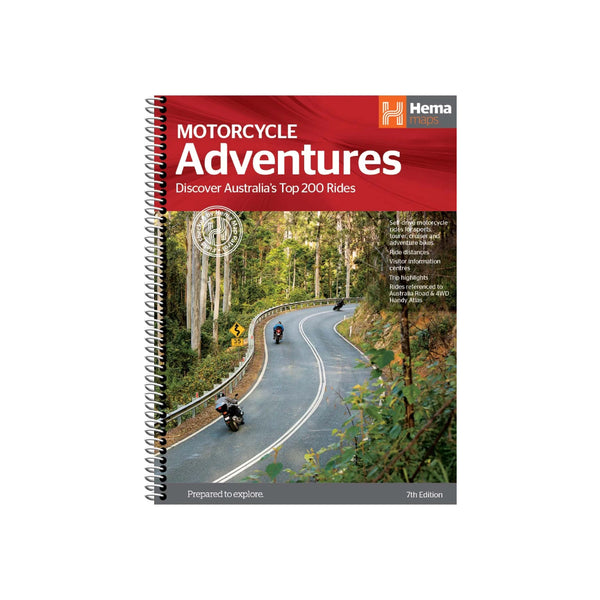 Hema Motorcycle Adventures - Top 200 Rides | Image Showing No Logos Or Titles.