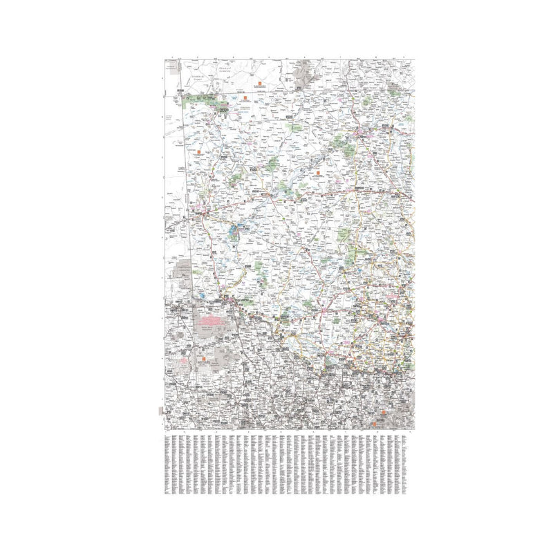 Hema New South Wale Handy Map 15th Edition Image Showing Full Size Map With Index In View.