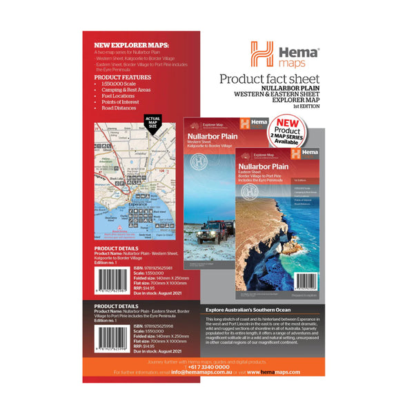 Hema Nullarbor Plain Map 1st Edition | Image Showing Back Page Of Map.