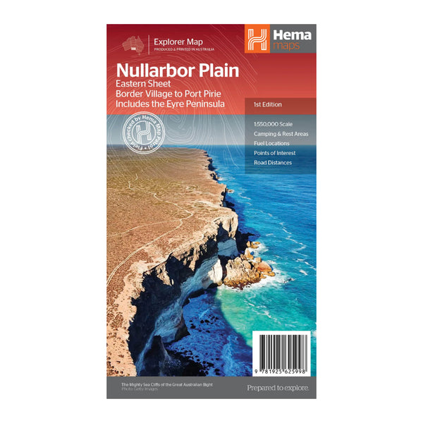 Hema Nullarbor Plain Map 1st Edition | Image Showing No Logos Or Titles.