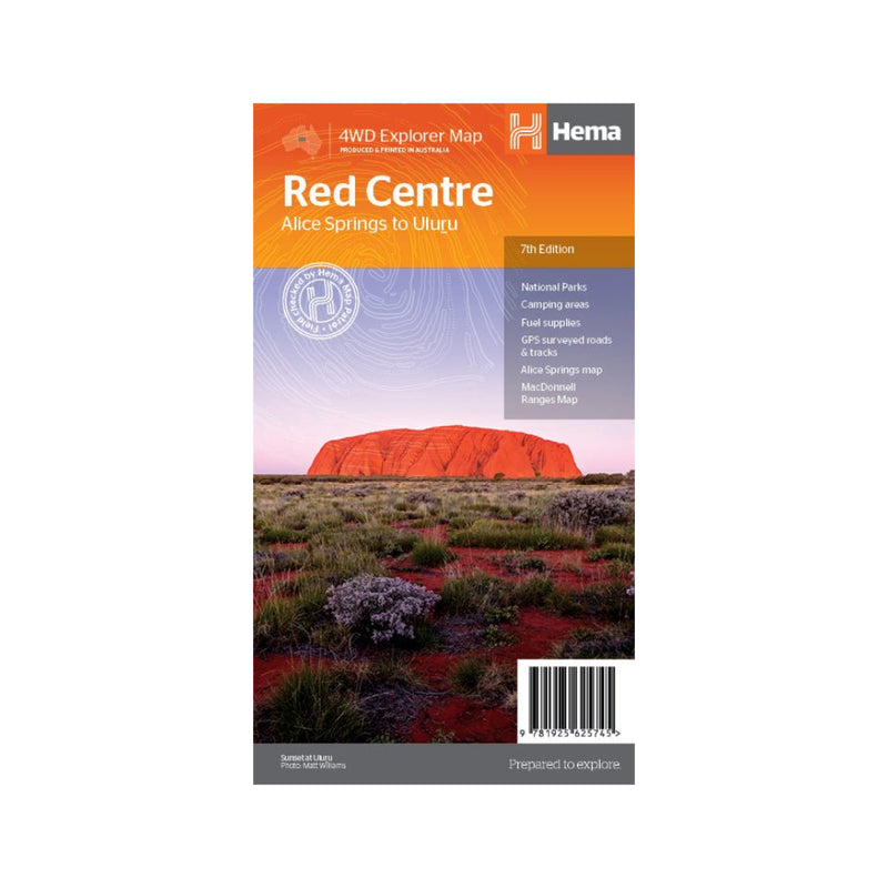 Hema Red Centre Alice Springs To Uluru | Image Showing No Logos Or Titles.