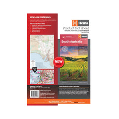 Hema South Australia State Map | Image Show View Of Back Cover.
