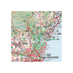 Hema Sydney To Brisbane Touring Map | Image Showing Close Up View Of The Map.