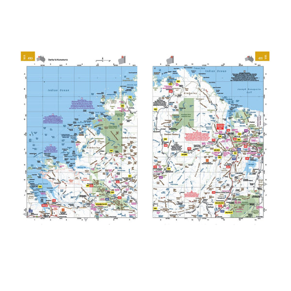 Hema Where to Camp Guide Australia. Showing Detailed Map.