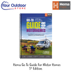 Hema Go To Guide for Motor Homes | Image Showing All Logos And Titles.