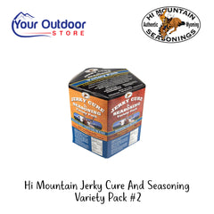 Hi Mountain Jerky Cure And Seasoning Variety Pack #2 | Hero Image Showing All Logos And Titles.