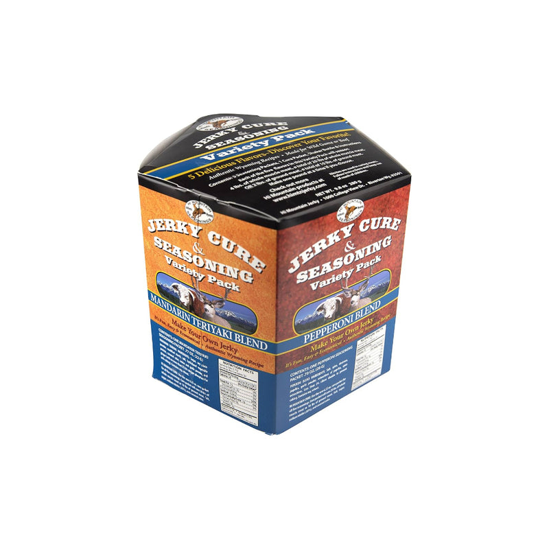Hi Mountain Jerky Cure And Seasoning Variety Pack #2 | Image Showing No Logos And Titles.