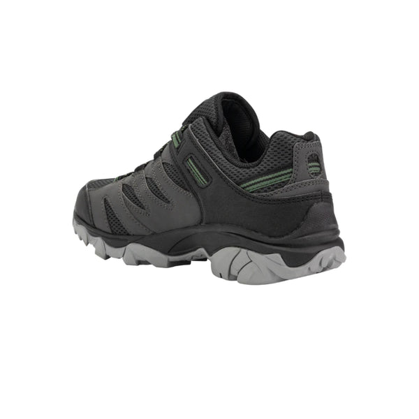 Dark Shadow/Cool Grey/Citron/Dark Ivy | Hi Tec Men's Tarantula Low WP. Back Heel View. 