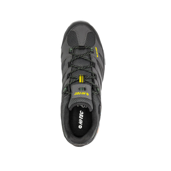 Dark Shadow/Cool Grey/Citron/Dark Ivy | Hi Tec Men's Tarantula Low WP. Top View. 