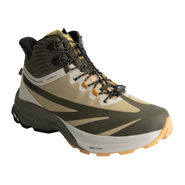 HI-Tec Nomad Mid Water Proof Men's Shoe | Image Showing Angled Front View.