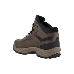 Dark Chocolate/ Dark Taupe | HI Tech Altitude VI WP Men's Hiking Boot  Image Showing Back View.