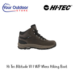 Hi Tec Altitude VI WP Men's Hiking Boot | Hero Image Showing All Logos And Titles.