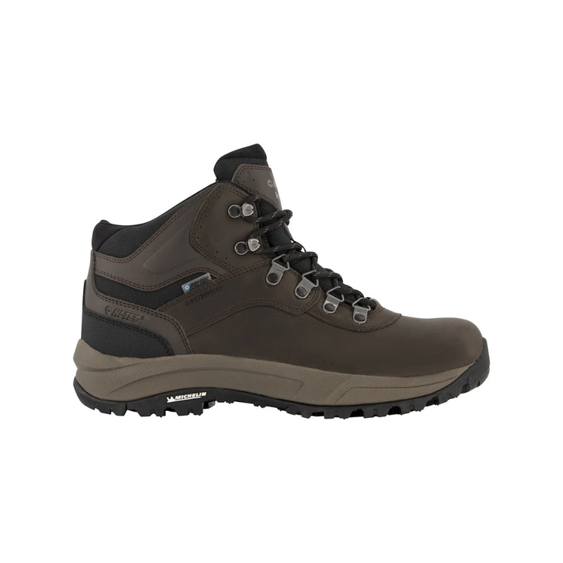 Dark Chocolate/Dark Taupe | Hi Tec Altitude VI WP Men's Hiking Boot Image Showing No Logos Or Titles.