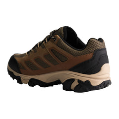 Toffee/Tannin | Hi Tec Ravus 2.0 WP Men's Walking Shoe Image Showing Angled Back View.