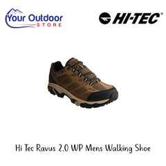HI Tec Ravus 2.0 WP Men's Walking  Shoe | Hero Image Showing All Logos And Titles.