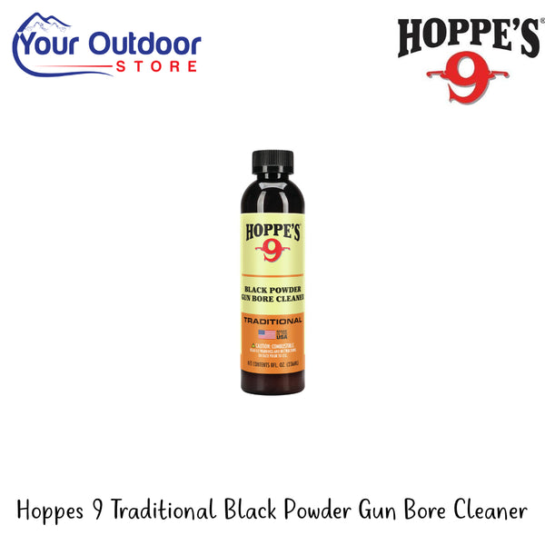 Hoppes 9 Traditional Black Powder Gun Bore Cleaner | Hero Image Showing All Logos And Titles.
