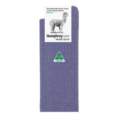 Violet |  HumpheryLaw Alpaca Wool Blend Health Sock Image Showing No Logos Or Titles.
