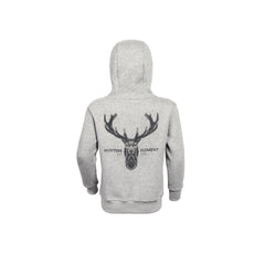 Grey Marle | Hunters Element Alpha Stag Kids Hoodie Image Showing Back Of Hoodie.