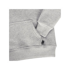 Grey Marle | Hunters Element Alpha Stag Kids Hoodie Image Showing Close Up Of The Kangaroo Pocket, With A Sleeve Inside.