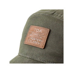 Forest Green | Hunters Element Mahunga Cap Image Displaying Close Up View Of Logo.