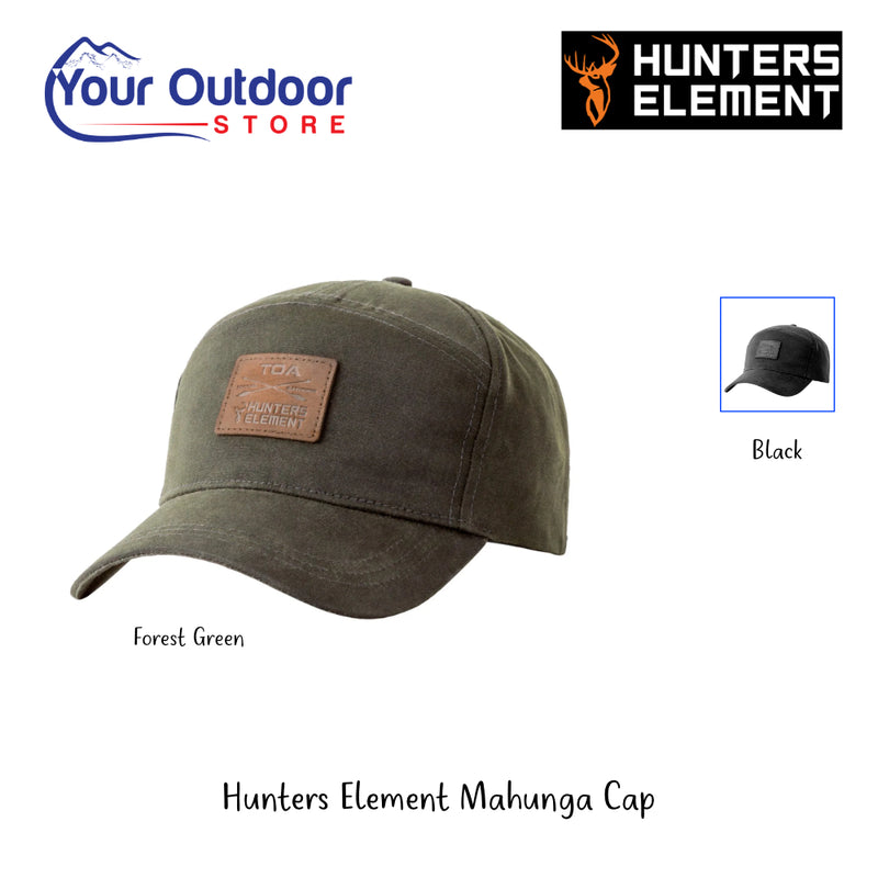 Hunters Element Mahunga Cap | Hero Image Displaying All Titles, Logos And Variants.