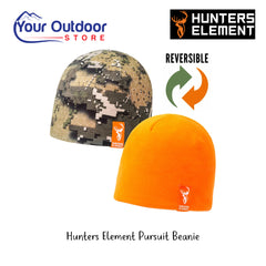 Hunters Element Pursuit Beanie Desolve Veil Blaze Orange | Hero Image Displaying All Logos And Titles.