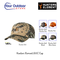 Hunters Element A.H.C Cap | Hero Image Displaying All Logos, Titles And Variants.
