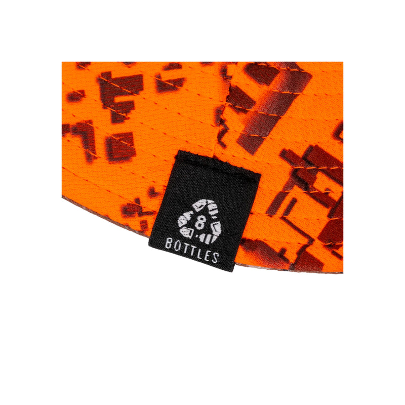 Desolve Fire Veil | Hunters Element Adult Shift Bucket Hat Image Showing Close Up View Of The Recycled Bottle Tag.