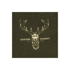 Forest Green | Hunters Element Alpha Stag Tee Image Showing Close Up Of Front Logo.
