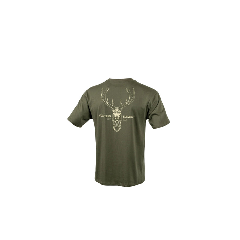 Forest Green | Hunters Element Alpha Stag Tee Image Showing no Logos Or Titles.