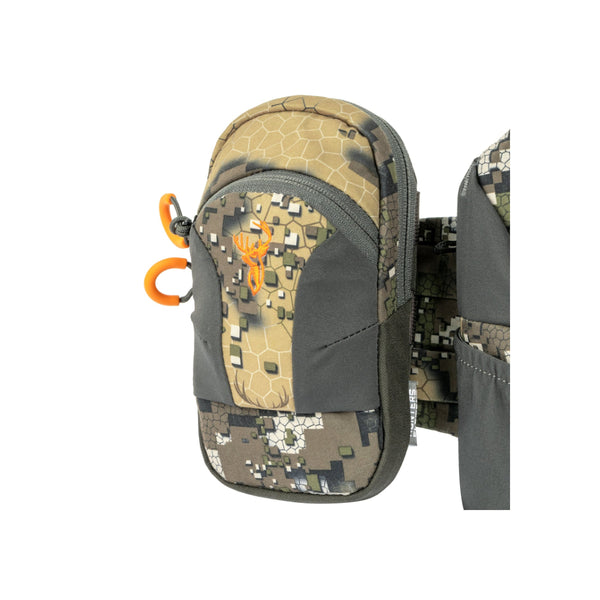 Desolve Veil | Hunters Element Apex Bino Defender Image Showing Close Up View Of Phone Pouch, Closed.