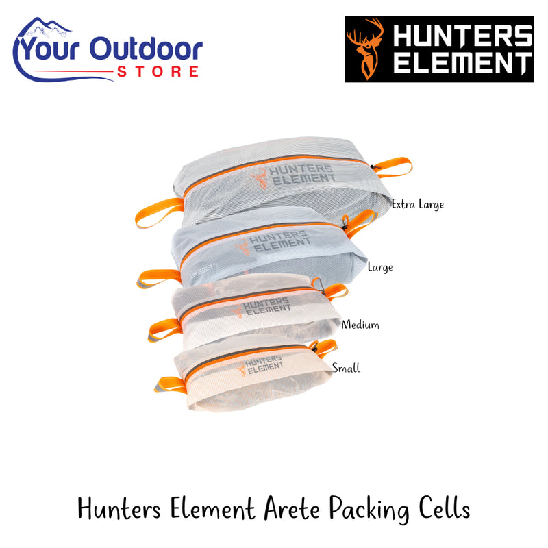 Hunters Element Arete Packing Cells | Hero Image Showing All Logos, Titles And Variants.
