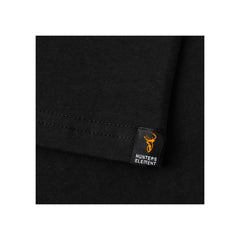 Black | Hunters Element Block Tee Image Showing Close Up View Of Tag On The Sleeve.