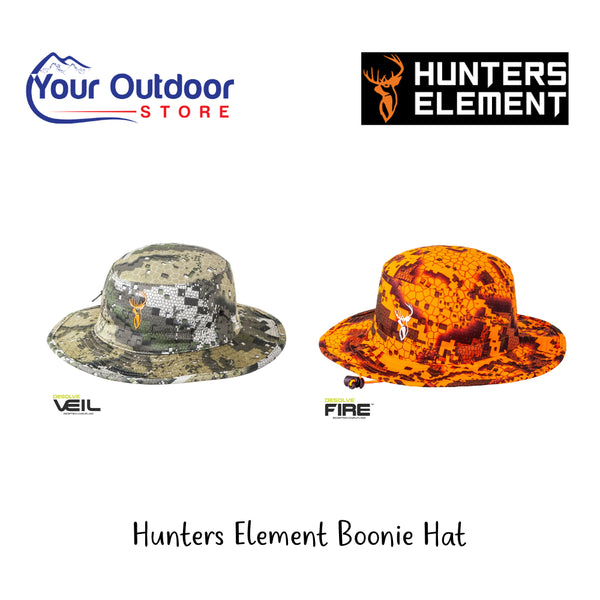 Hunters Element Boonie Hat | Hero Image Showing All Logos, Titles And Variants.