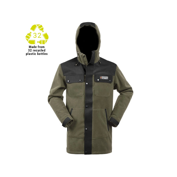 Forest Green | Hunters Element Bush Coat Full Zip Image Showing No Logos Or Titles.