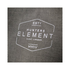 Charcoal | Hunters Element Caliber Pouch Image Showing Close Up View Of Logo.