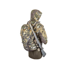 Desolve Veil | Hunters Element Canyon Pack 25L Image Displaying Pack on A back With A Rifle In The Scabbard.