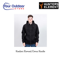Hunters Element Cirrus Hoodie | Hero Image Displaying All Logos And Titles.