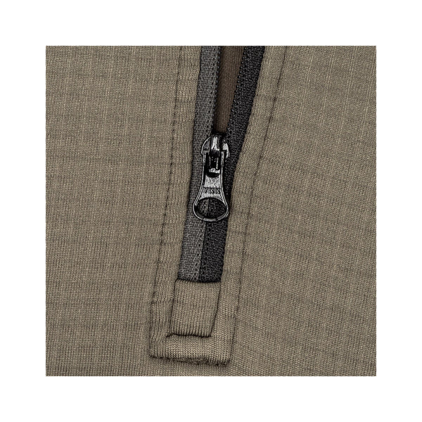 Alpine | Hunters Element Mens Core+Hood Image Showing Close Up View Of The Chest Zip.
